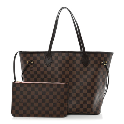 Louis Vuitton Damier Ebene Neo Neverfull MM Rose Ballerine 3 of 13