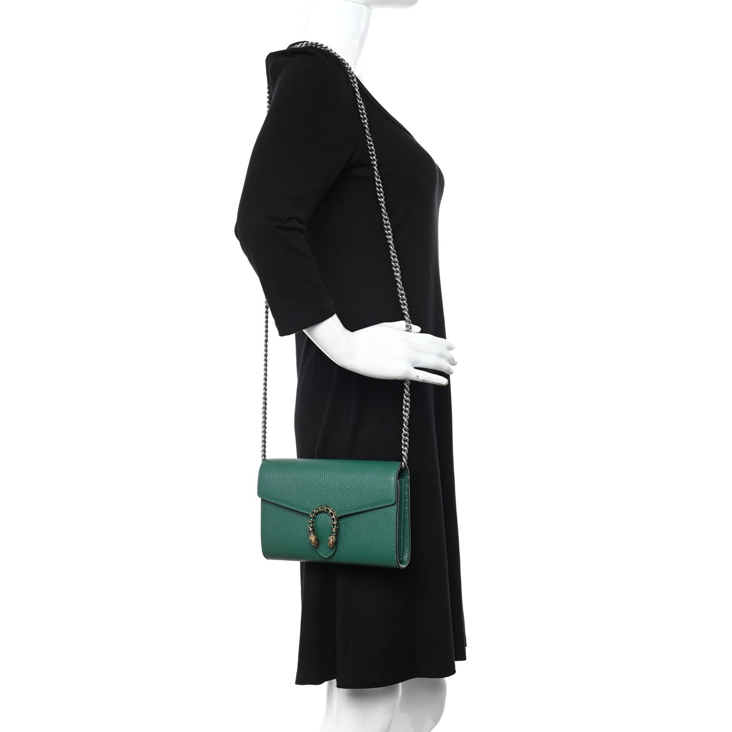 Calfskin Mini Dionysus Chain Wallet Emerald
