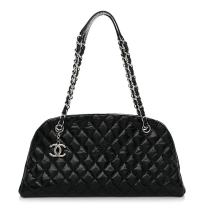 Chanel Glazed Calfskin Quilted Medium Just Mademoiselle Black 1 of 10