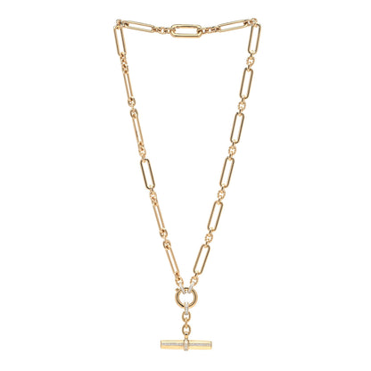 David Yurman 18K Yellow Gold Diamond Lexington Chain Toggle Necklace 3 of 7