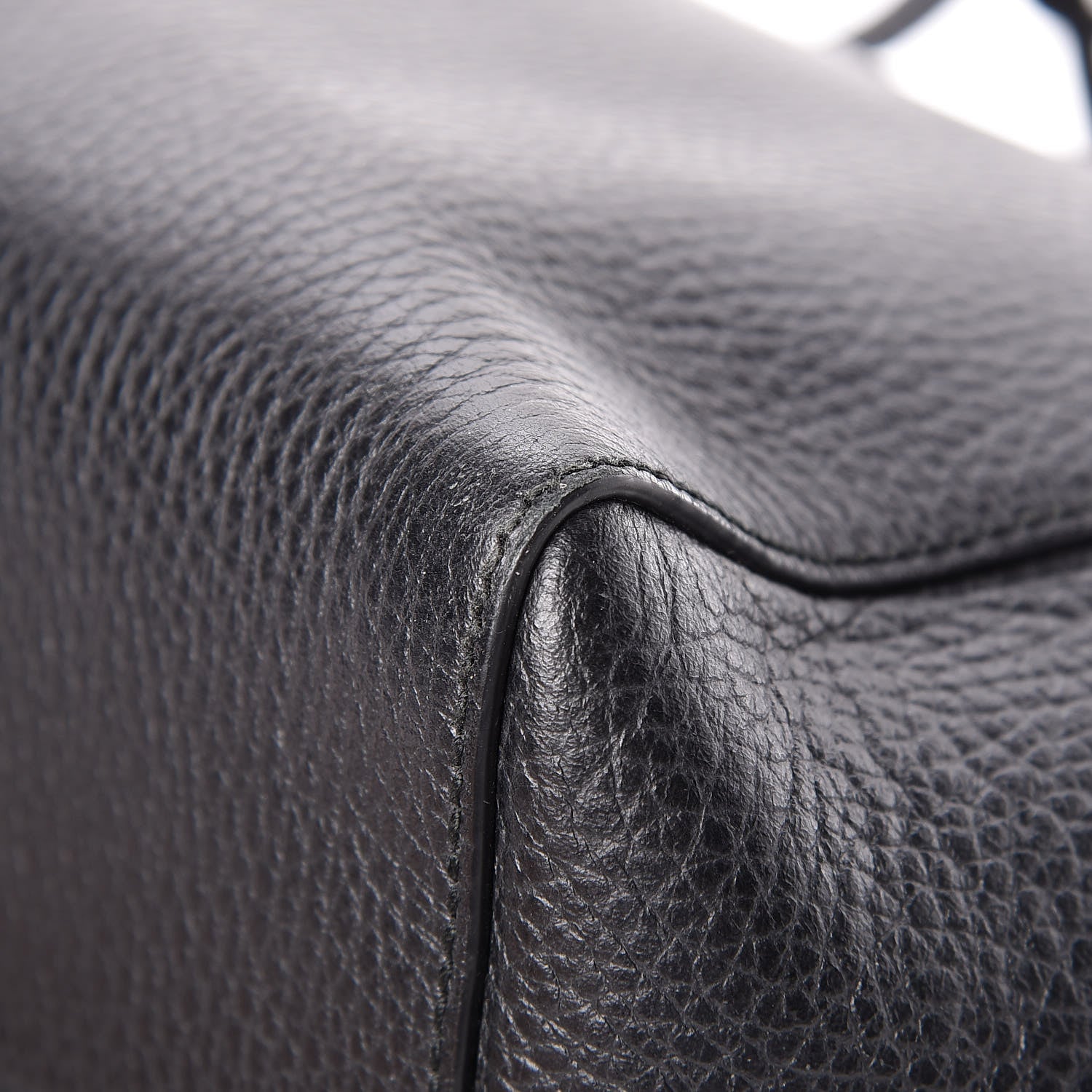 Gucci Pebbled Calfskin Small Swing Tote Black 9 of 15