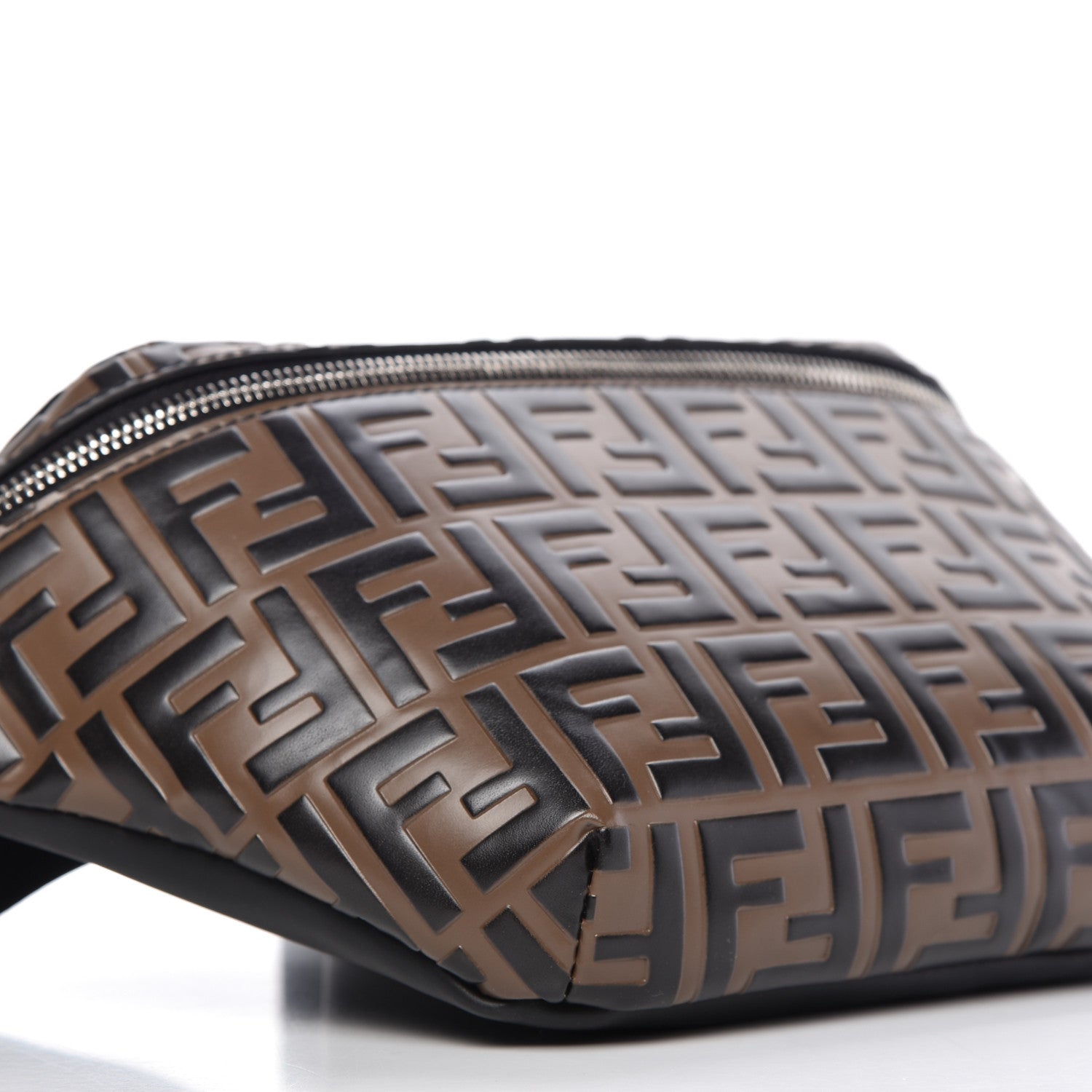 Fendi Vitello Century Bi-Color FF 1974 Embossed Belt Bag Maya Black 6 of 9