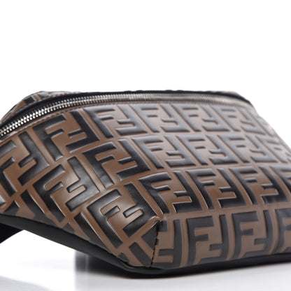 Fendi Vitello Century Bi-Color FF 1974 Embossed Belt Bag Maya Black 6 of 9