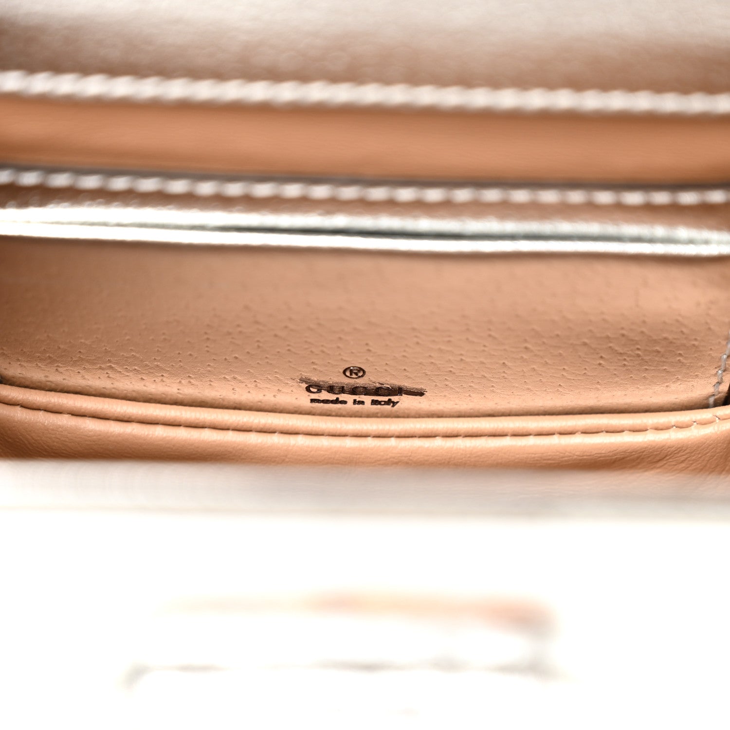 Gucci Boarded Dyana Lux Calfskin Mini Bamboo 1947 Top Handle Bag Silver 6 of 9