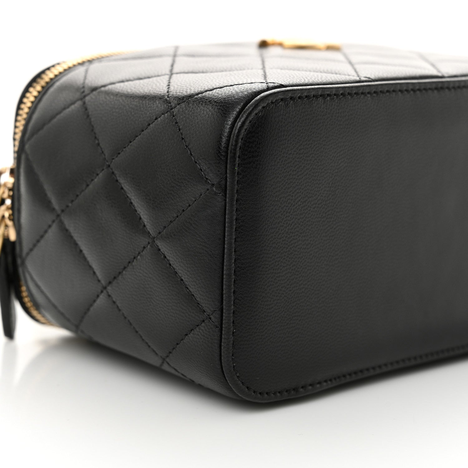 Chanel Goatskin Quilted Punk Essentials Vanity Case With Chain Black 9 of 12
