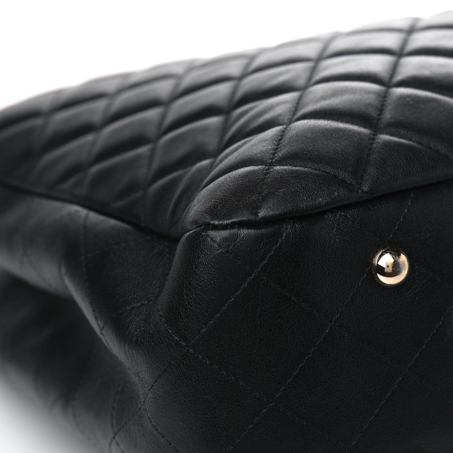 Chanel Calfskin Quilted Large CC Shopping Tote Black 8 of 9