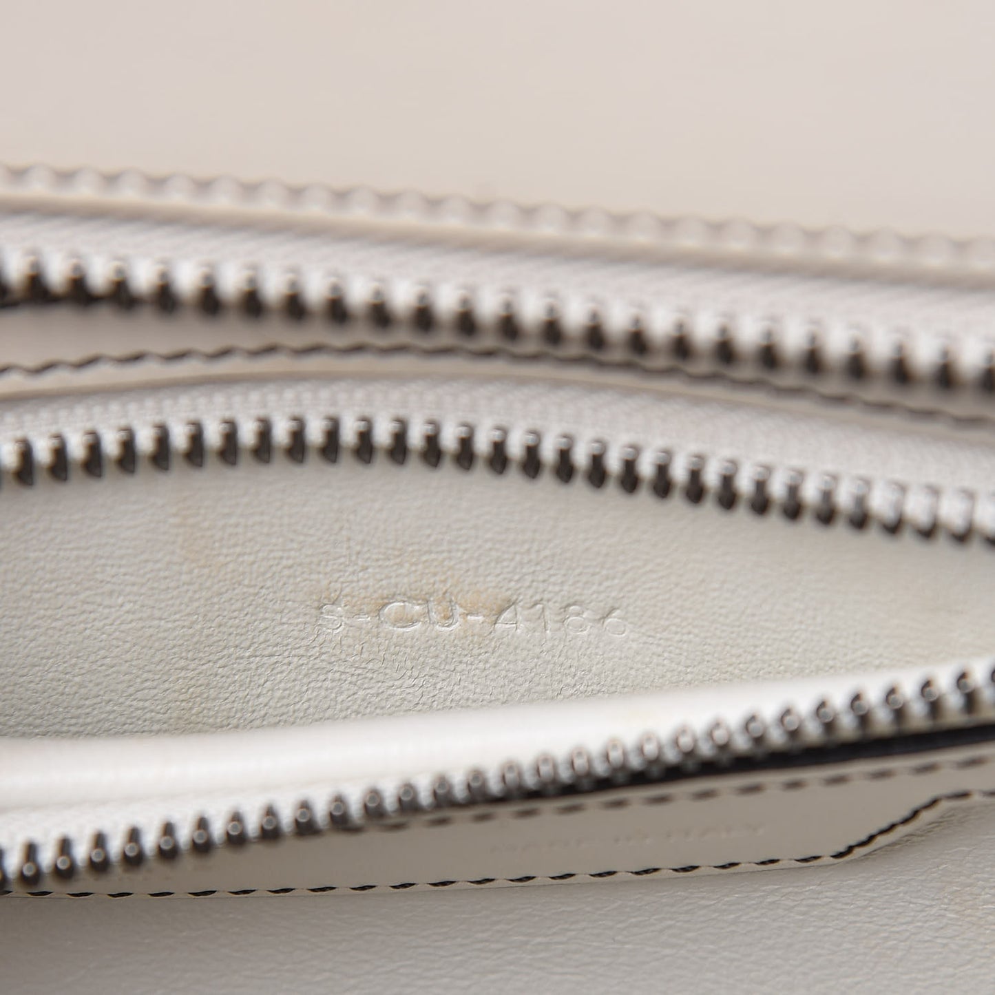 Satin Calfskin Micro Debossed Luggage White