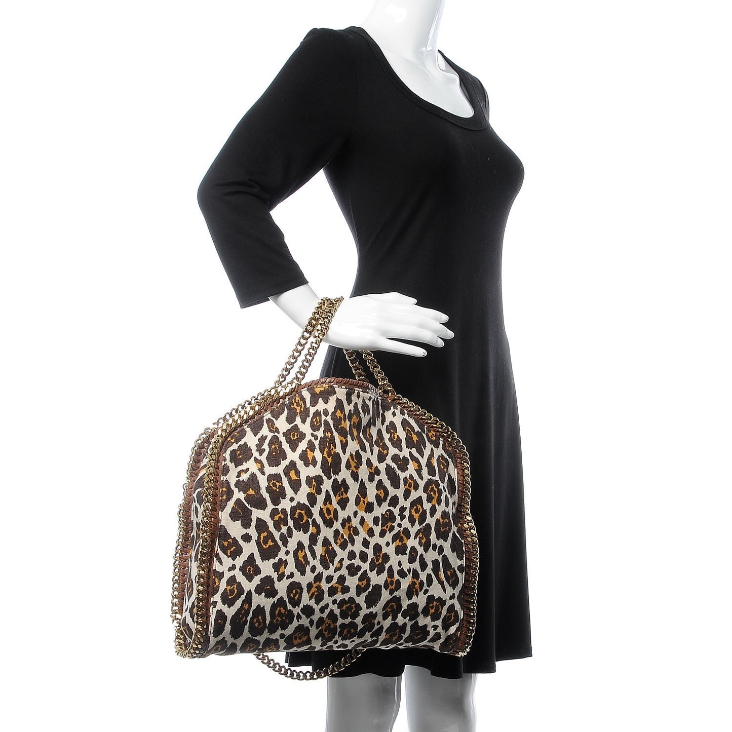 Linen Leopard Small Falabella Tote