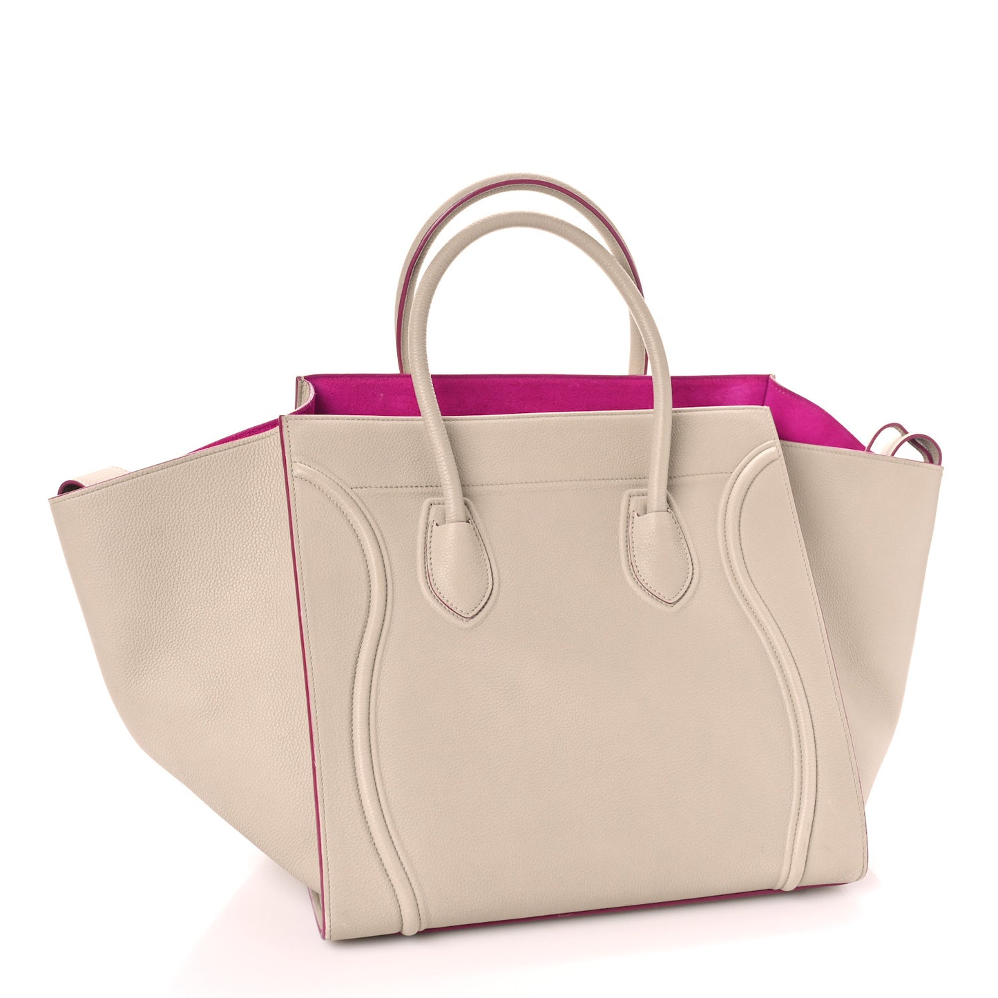 Baby Grained Calfskin Medium Phantom Luggage Beige