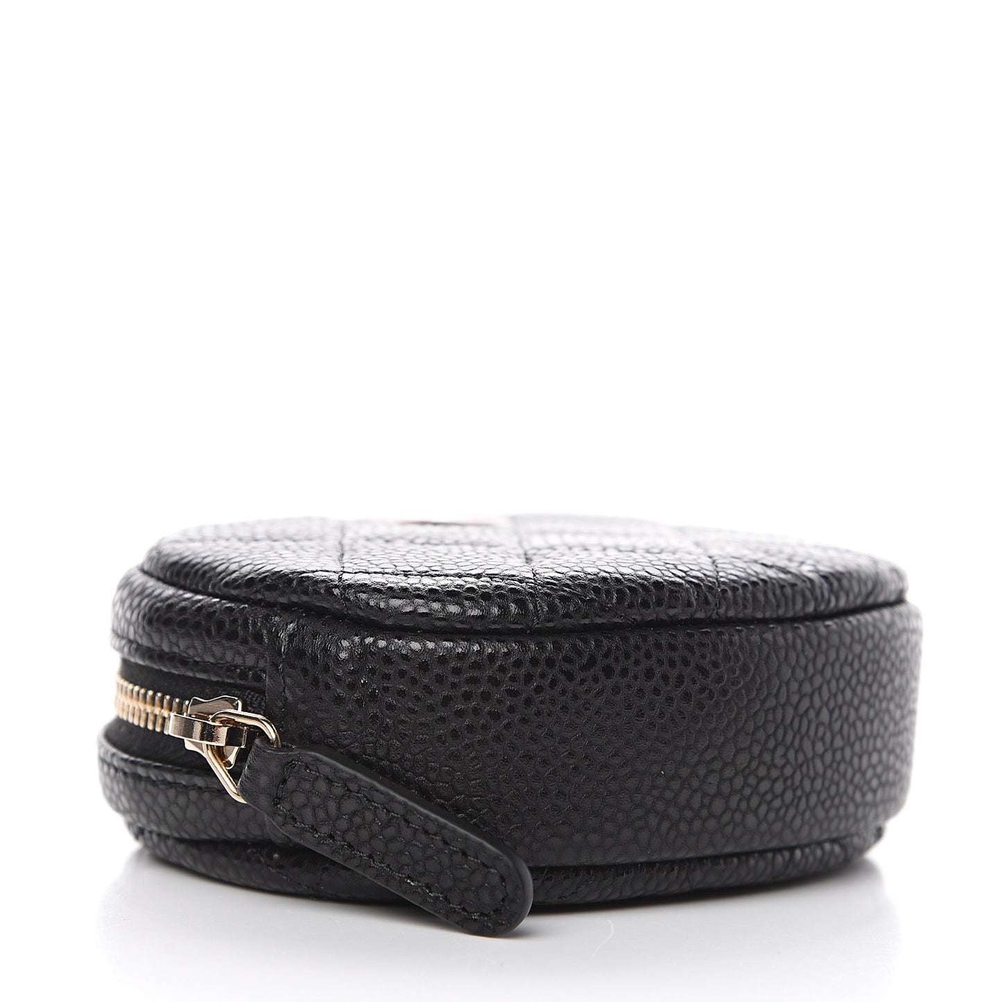 Caviar Quilted Zip Around Classic Coin Purse Black