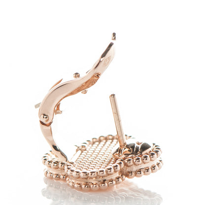 Van Cleef & Arpels 18K Rose Gold Vintage Alhambra Earrings 5 of 7