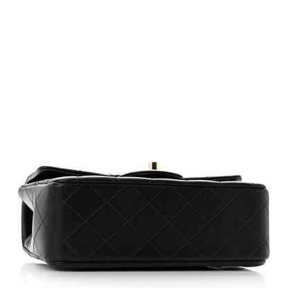 Chanel Lambskin Quilted Mini Top Handle Rectangular Flap Black 4 of 10