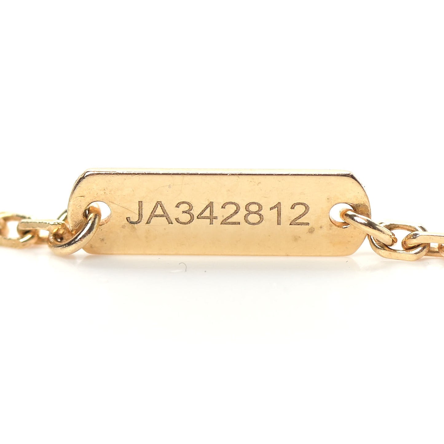 18K Yellow Gold Diamond Yellow Mother of Pearl Vintage Alhambra Pendant Necklace