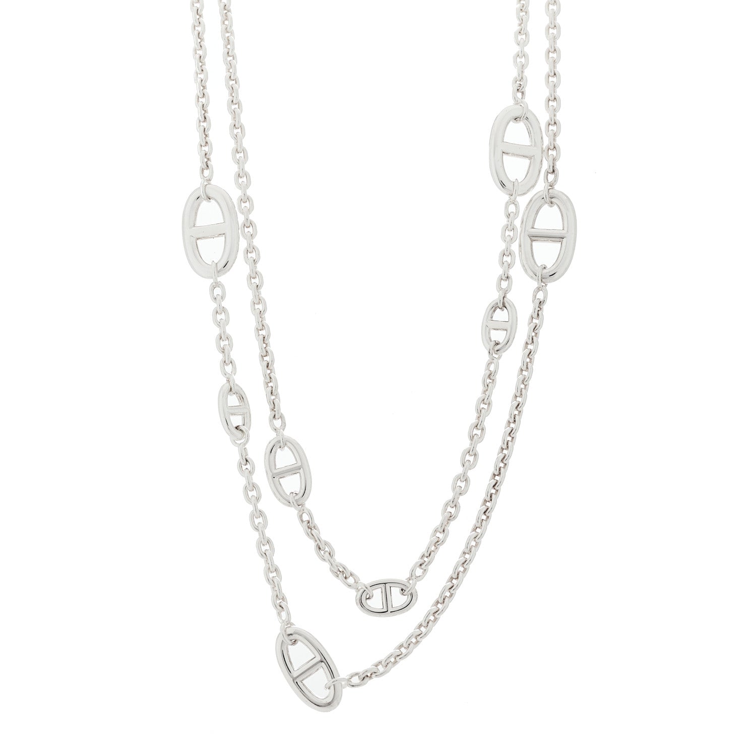 Hermes Sterling Silver Farandole Necklace 120 1 of 6