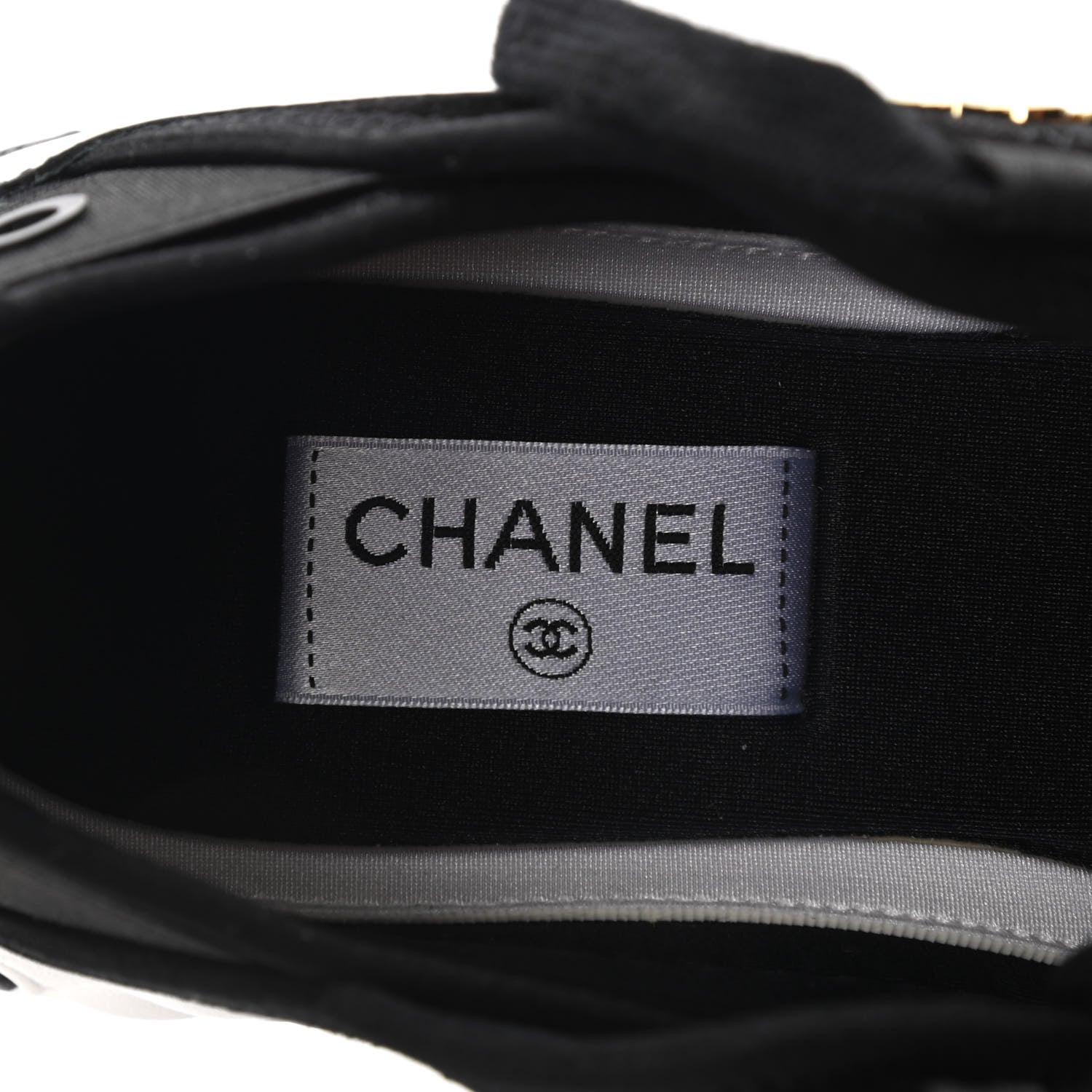 Chanel Velvet Calfskin Mixed Fibers CC Sneakers 40.5 Black 7 of 8