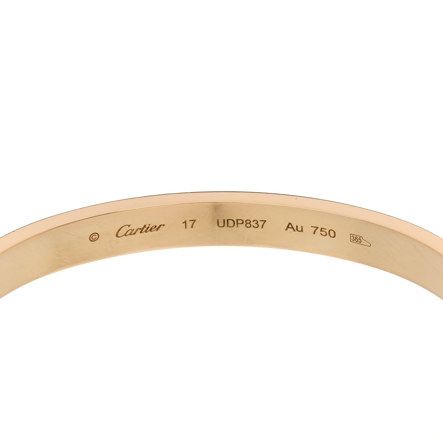 Cartier 18K Yellow Gold LOVE Bracelet 17 6 of 9