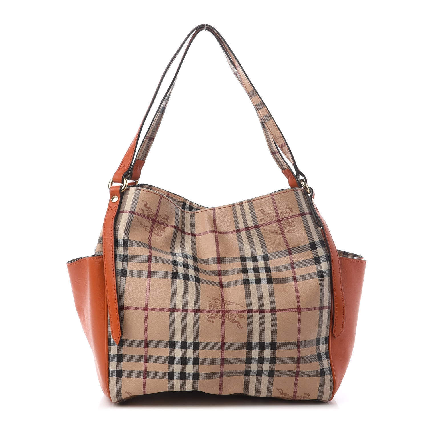 Burberry Haymarket Check Small Canterbury Tote Orange 1 of 13