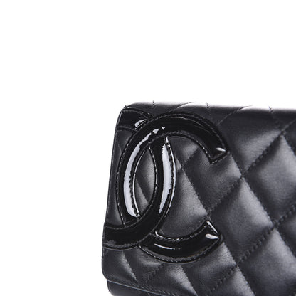 Chanel Calfskin Quilted Cambon Tri-Fold Wallet Black 8 of 9