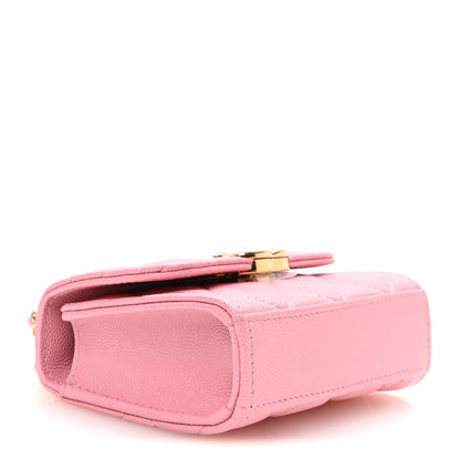 Chanel Caviar Quilted Coco First Clutch With Chain Light Pink 4 of 11
