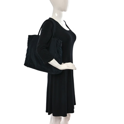 Prada Tessuto Nylon Tote Navy 2 of 16