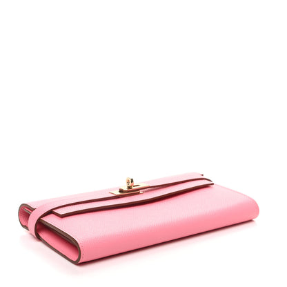 Hermes Epsom Kelly Longue Wallet Rose Confetti 4 of 8