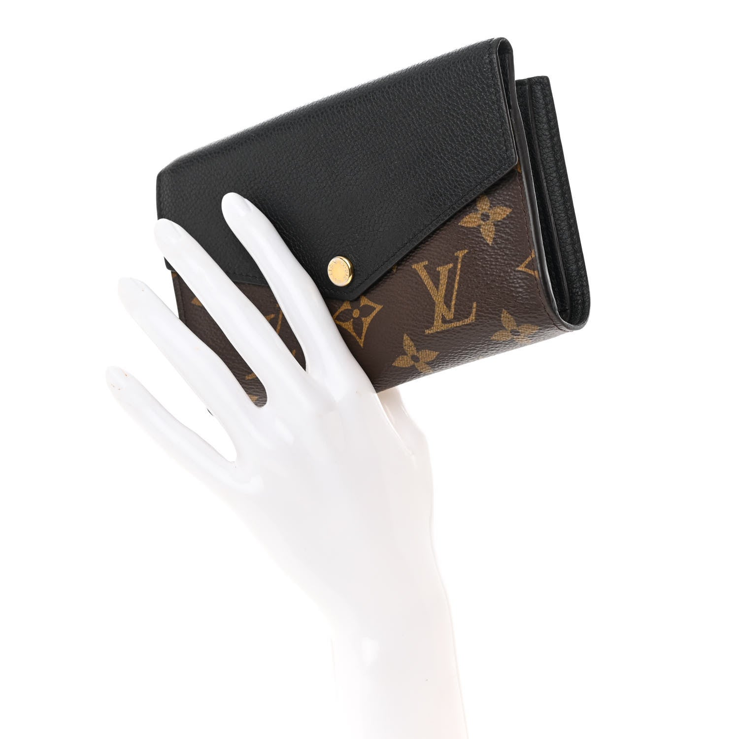 Louis Vuitton Monogram Pallas Compact Wallet Black 2 of 14