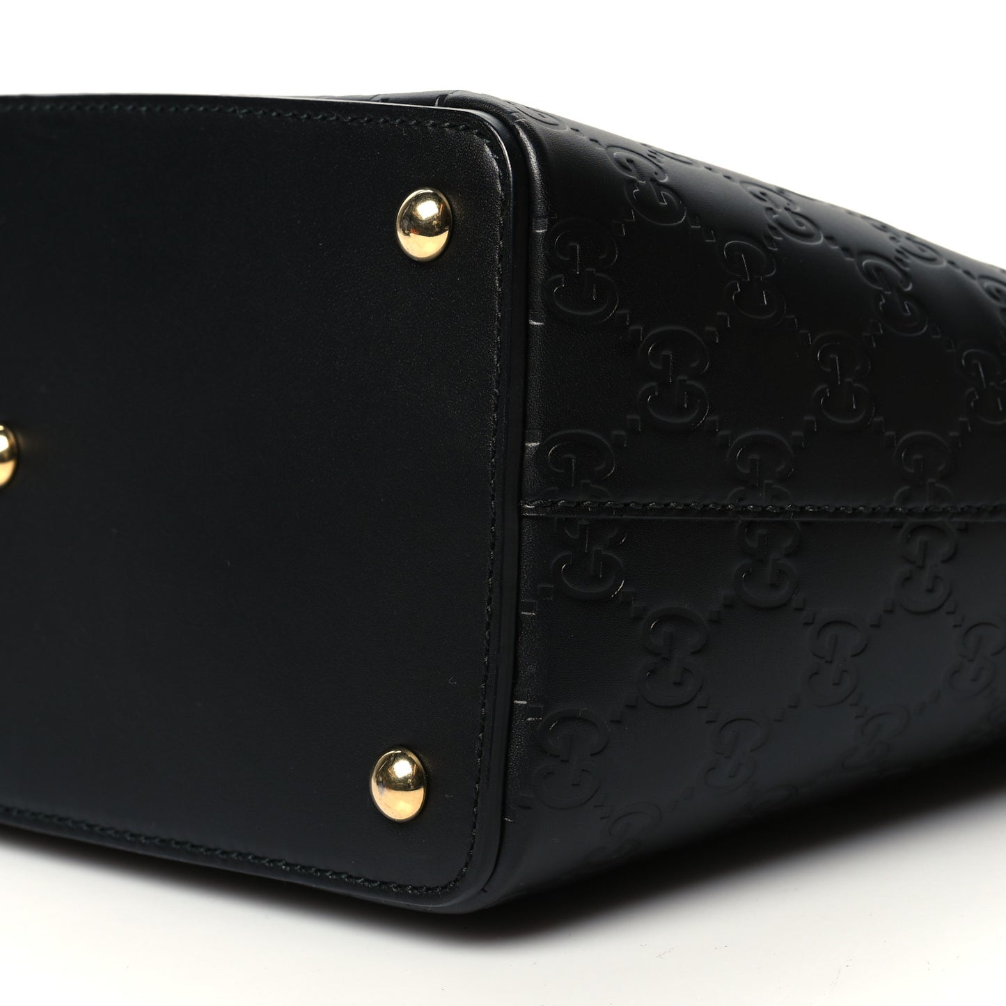 Guccissima Small Zippered Bucket Tote Black