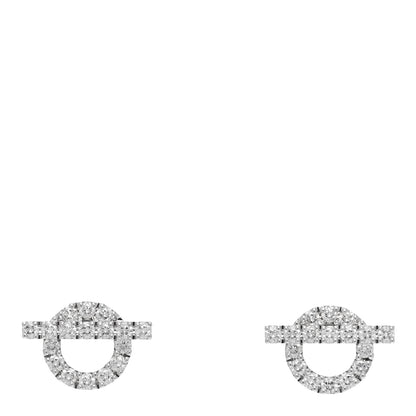 Hermes 18K White Gold Diamond Finesse Earrings 1 of 5