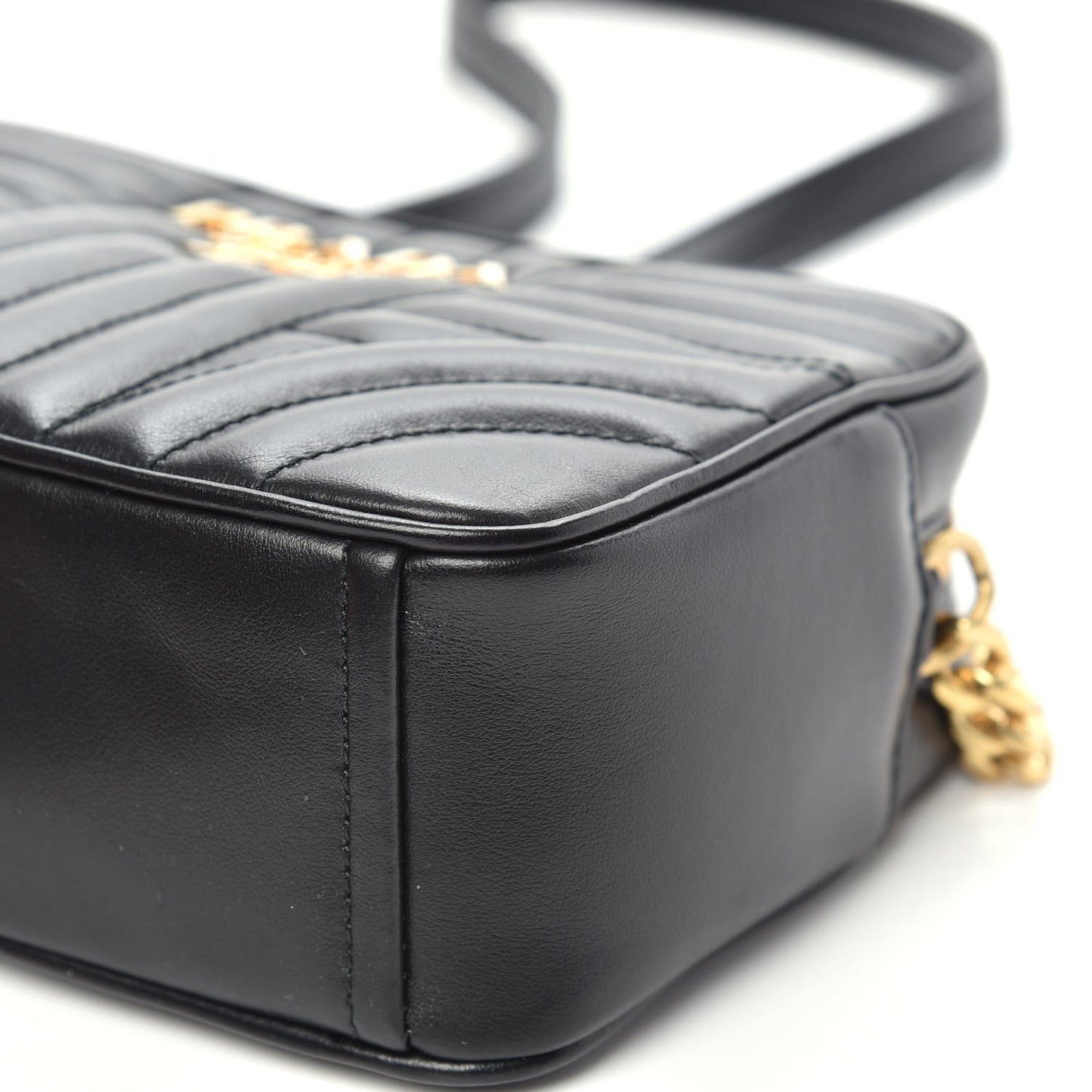 Soft Calfskin Diagramme Camera Bag Black