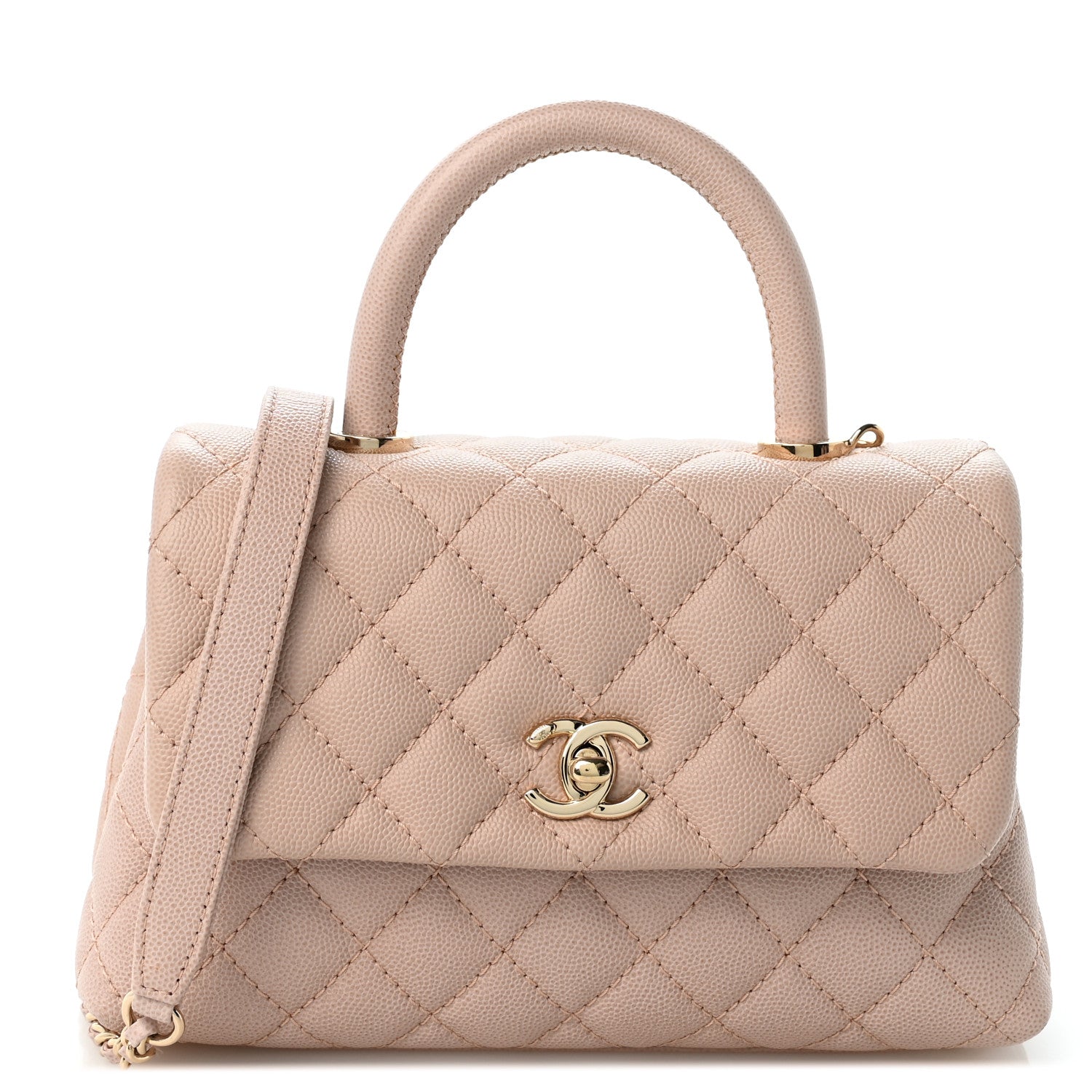 Chanel Caviar Quilted Mini Coco Handle Flap Light Pink 1 of 12
