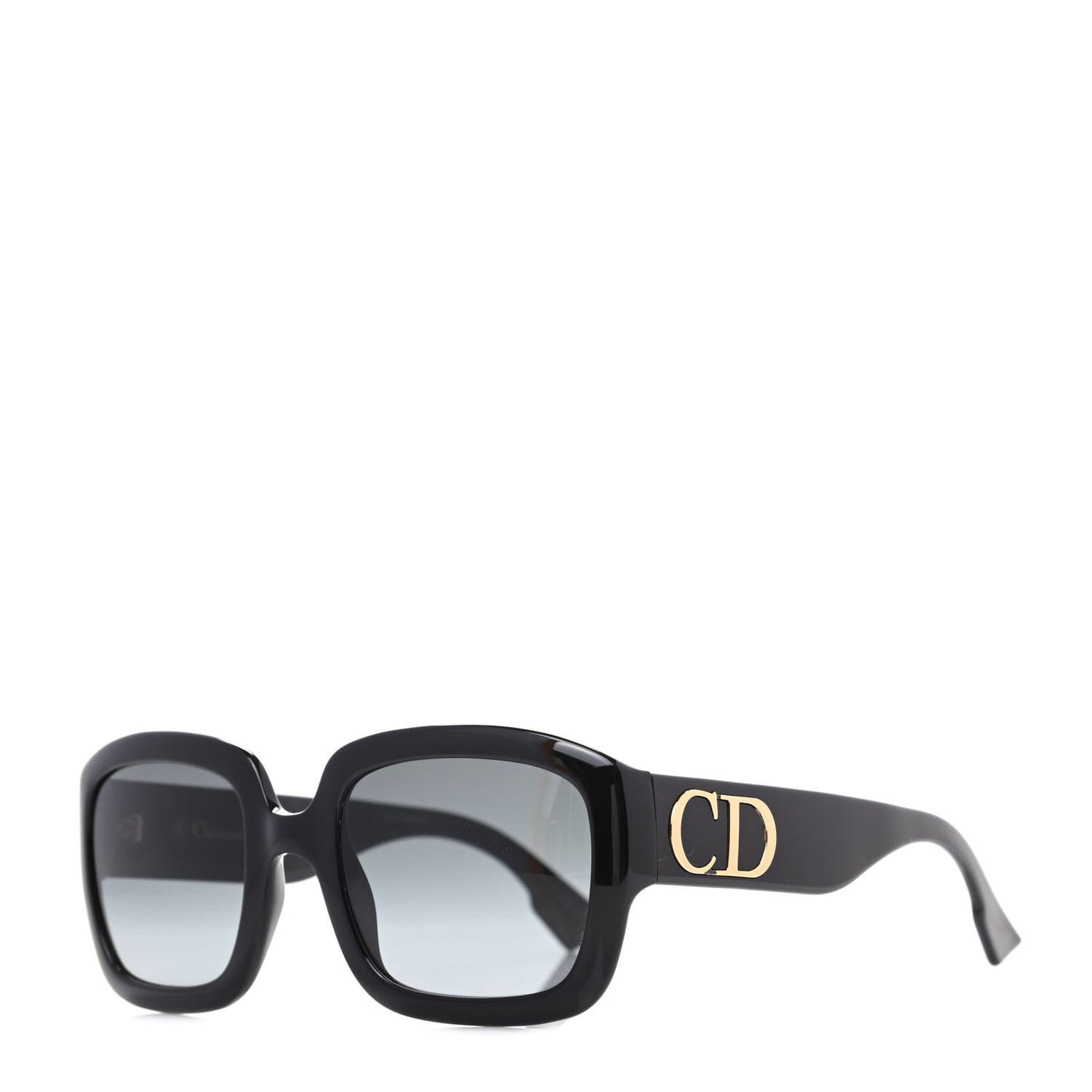 Acetate D Dior Square Sunglasses Black