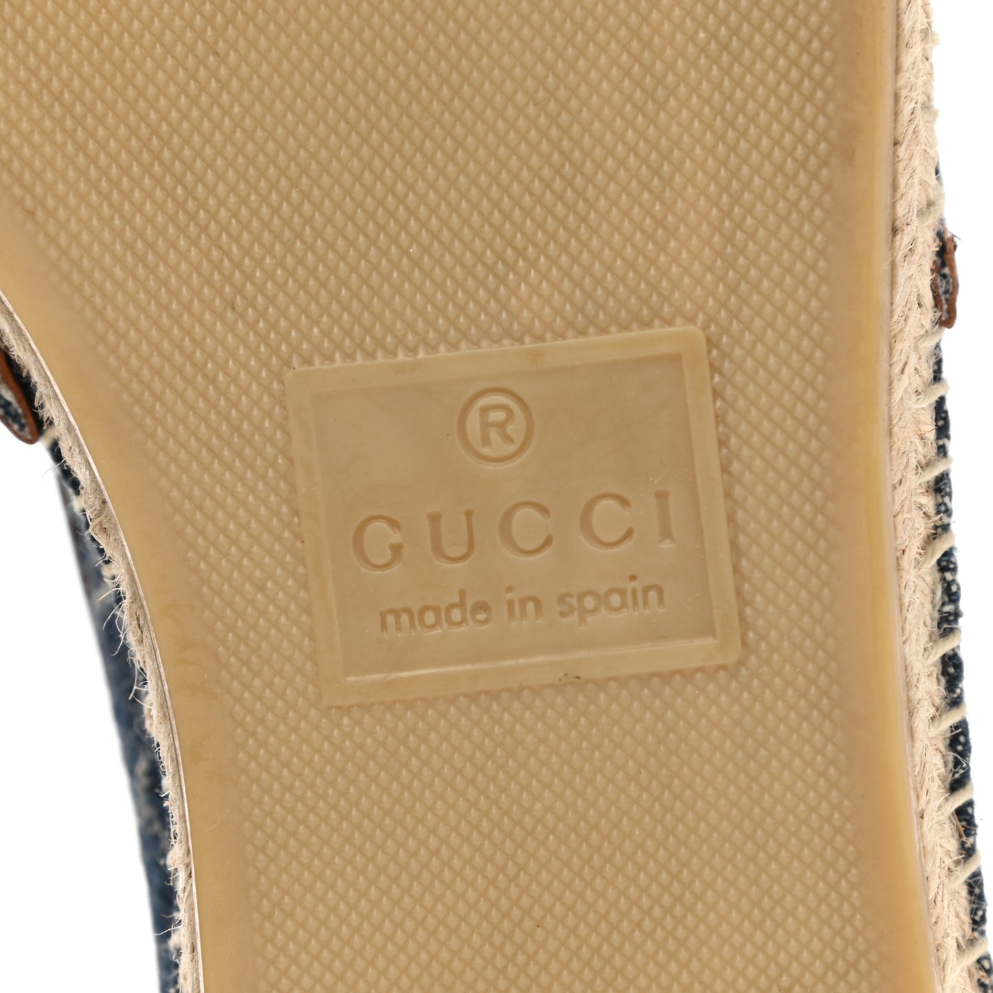 Denim GG Monogram Espadrilles 39.5 Blue Tea Cuir