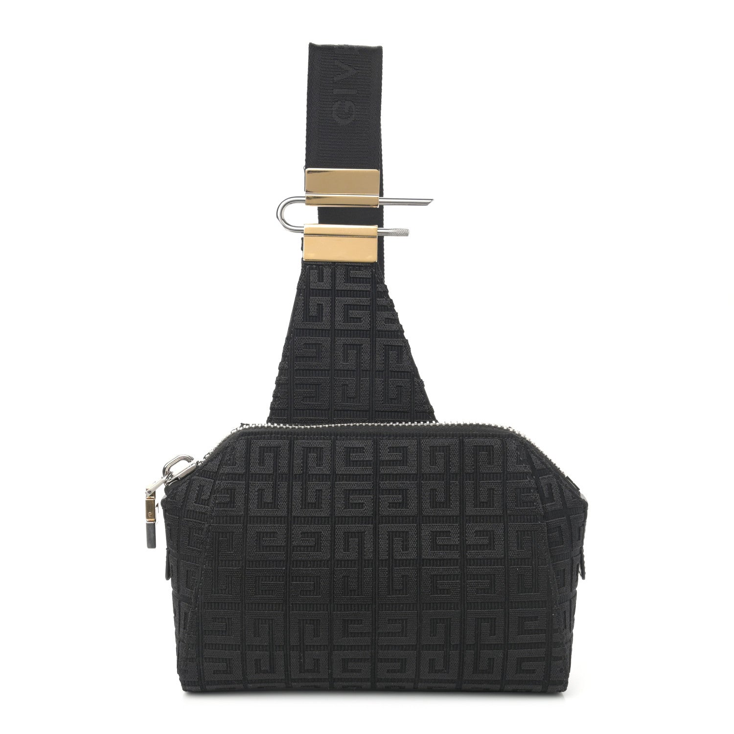 Givenchy Canvas Jacquard Antigona U Crossbody Bag Black 1 of 10