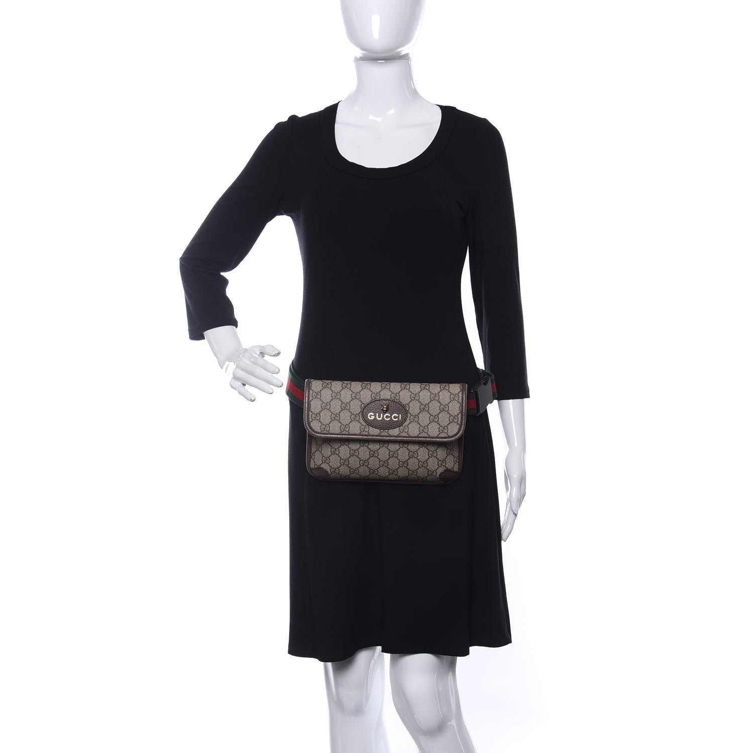 Gucci GG Supreme Monogram Neo Vintage Web Belt Bag Brown 2 of 9