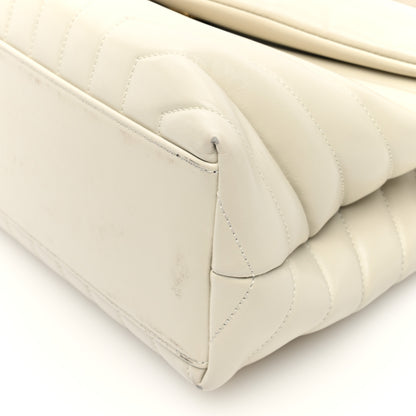 Saint Laurent Calfskin Y Quilted Monogram Medium Loulou Chain Satchel Crema Soft 10 of 10