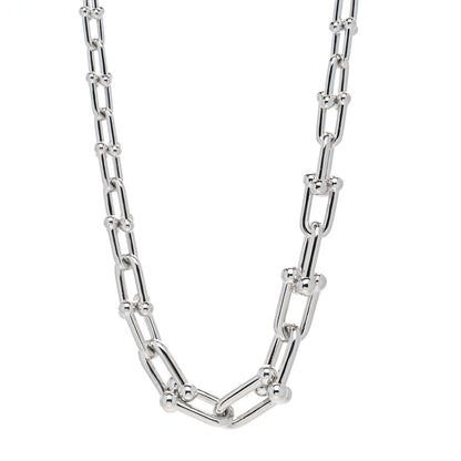 Tiffany Sterling Silver HardWear Graduated Link Necklace 1 of 4