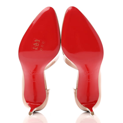 Christian Louboutin Patent Round Chick 85 Pumps 38.5 Nude 5 of 8