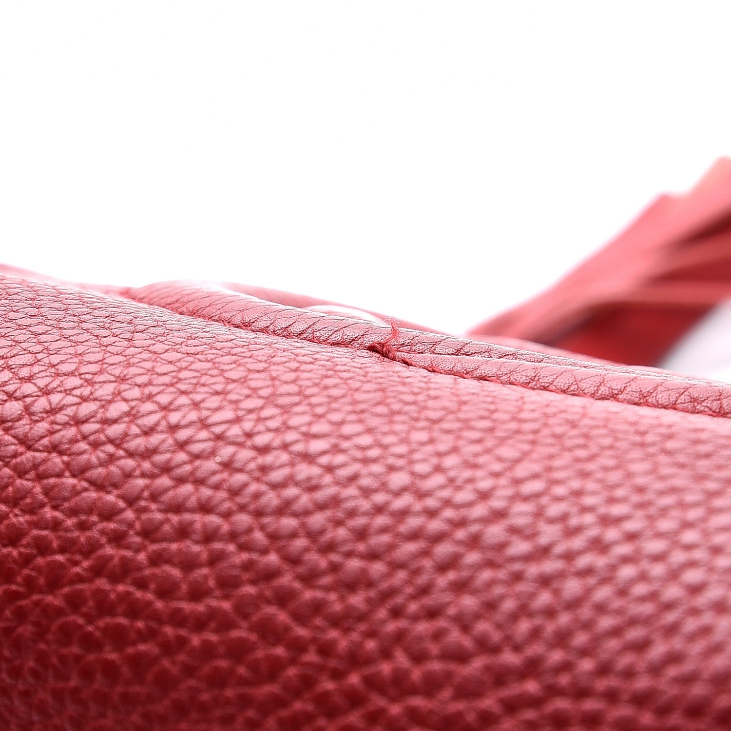 Gucci Pebbled Calfskin Small Soho Top Handle Bag Red 14 of 17