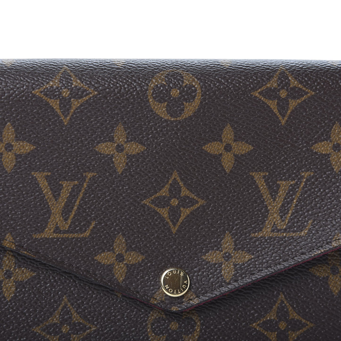 Monogram Pochette Felicie Chain Wallet Fuchsia