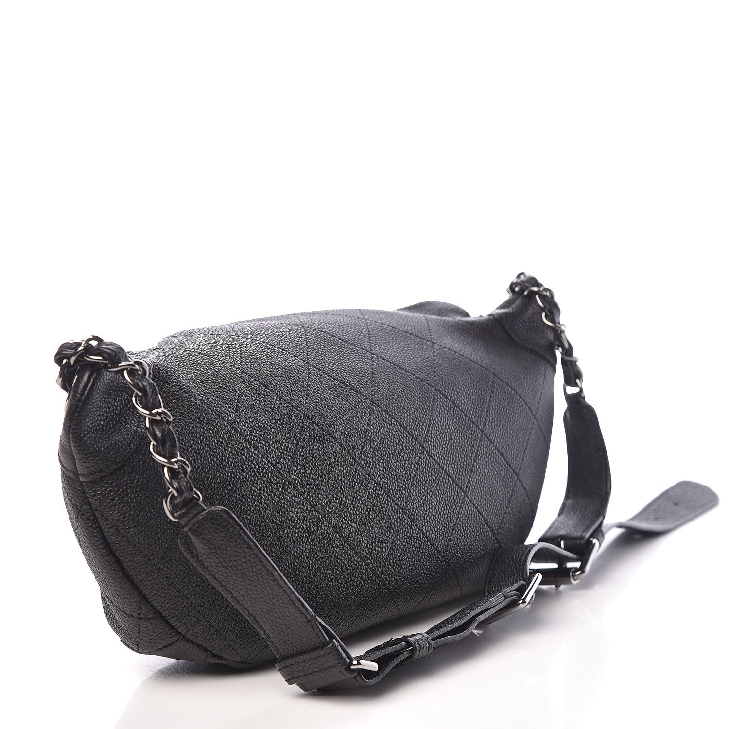 Chanel Caviar Stitched Banane Waist Bag Fanny Pack Black 3 of 13