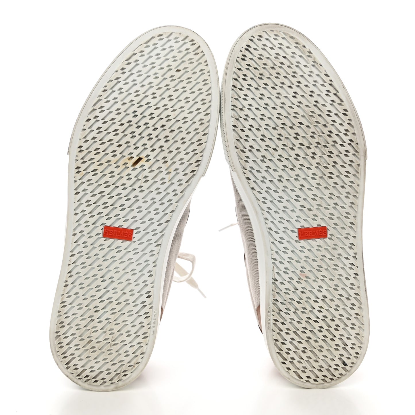 Calfskin Canvas Day Sneakers 45 Gold White