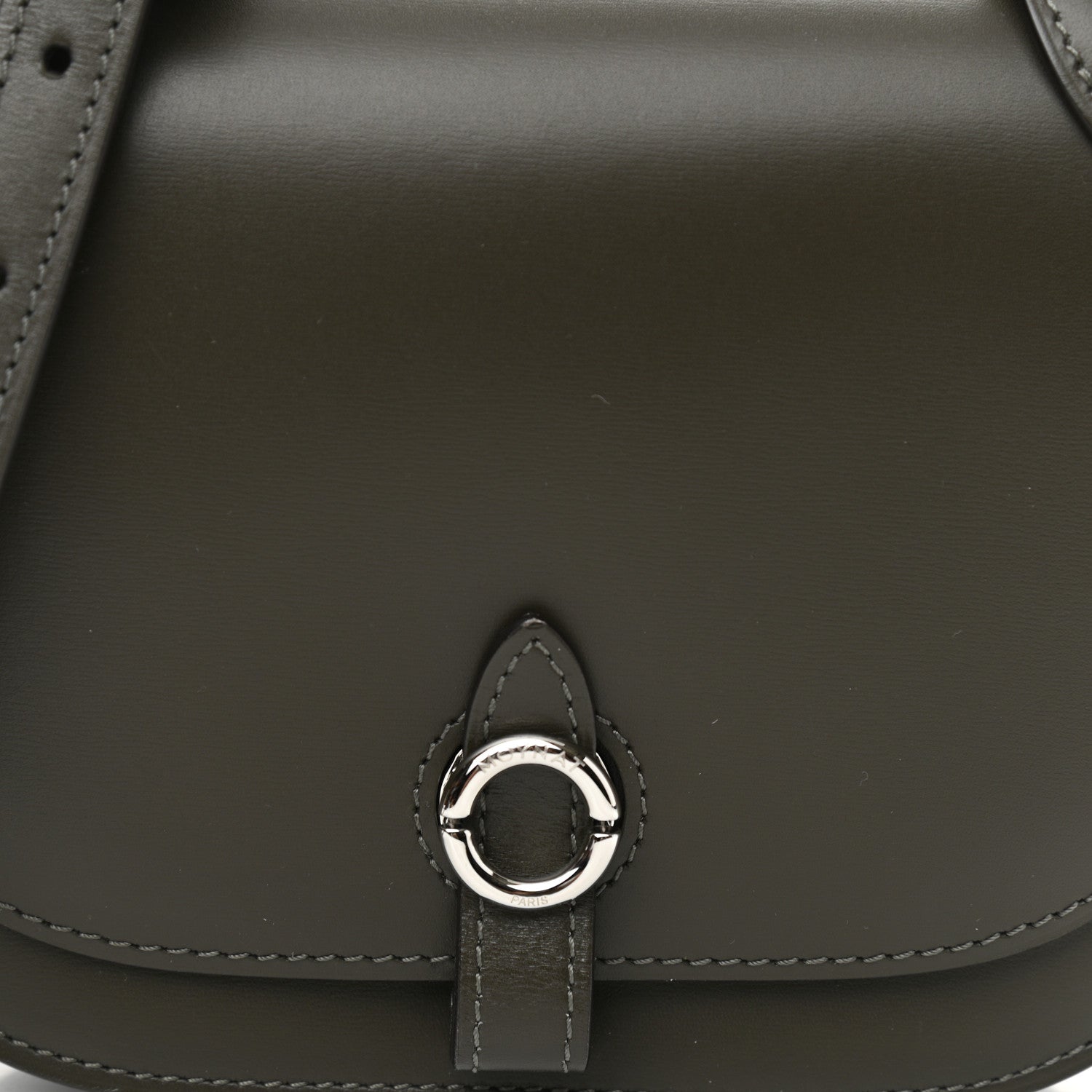 Moynat Box Calfskin Sac Mignon Kaki 7 of 12