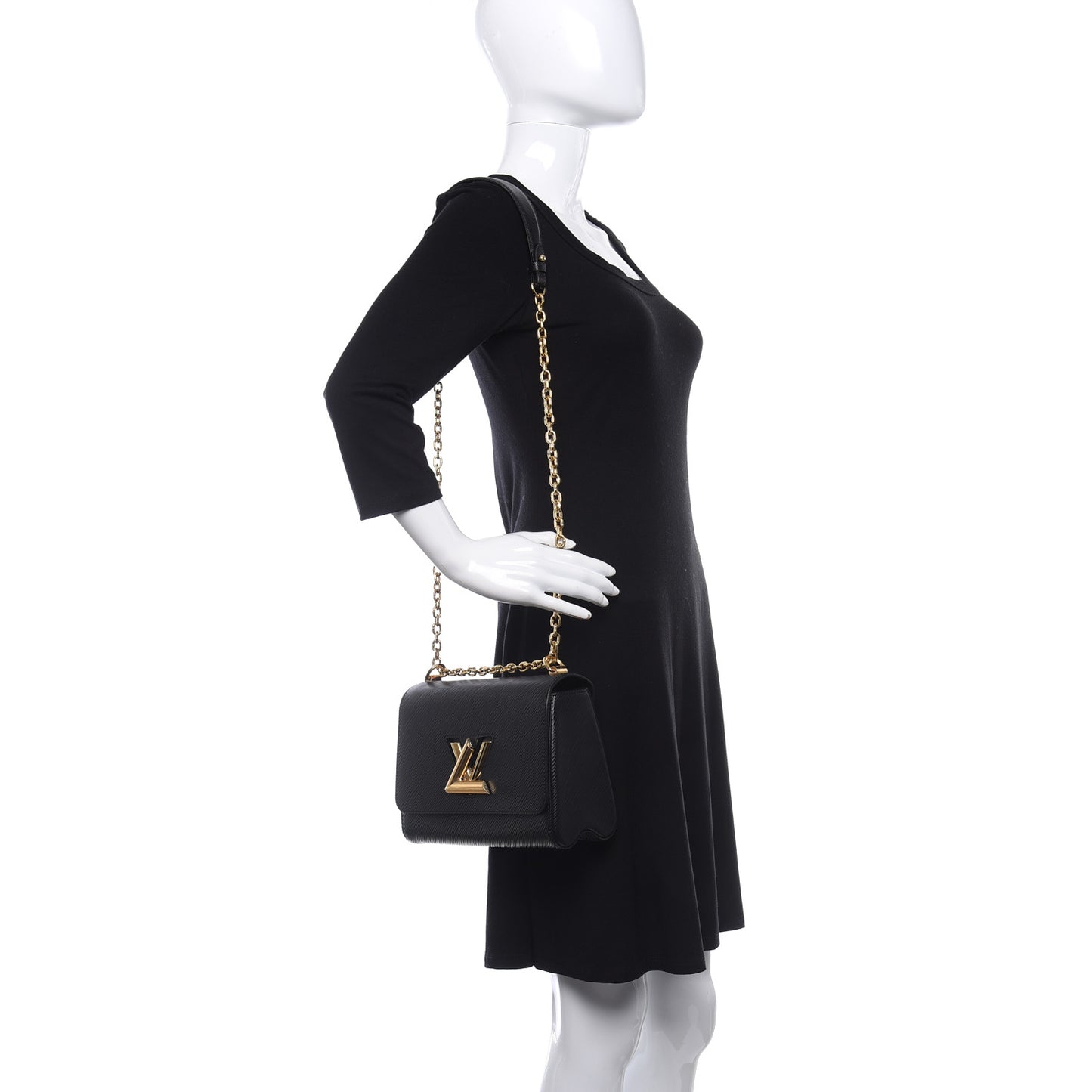 Epi Twist Shoulder Bag MM Black