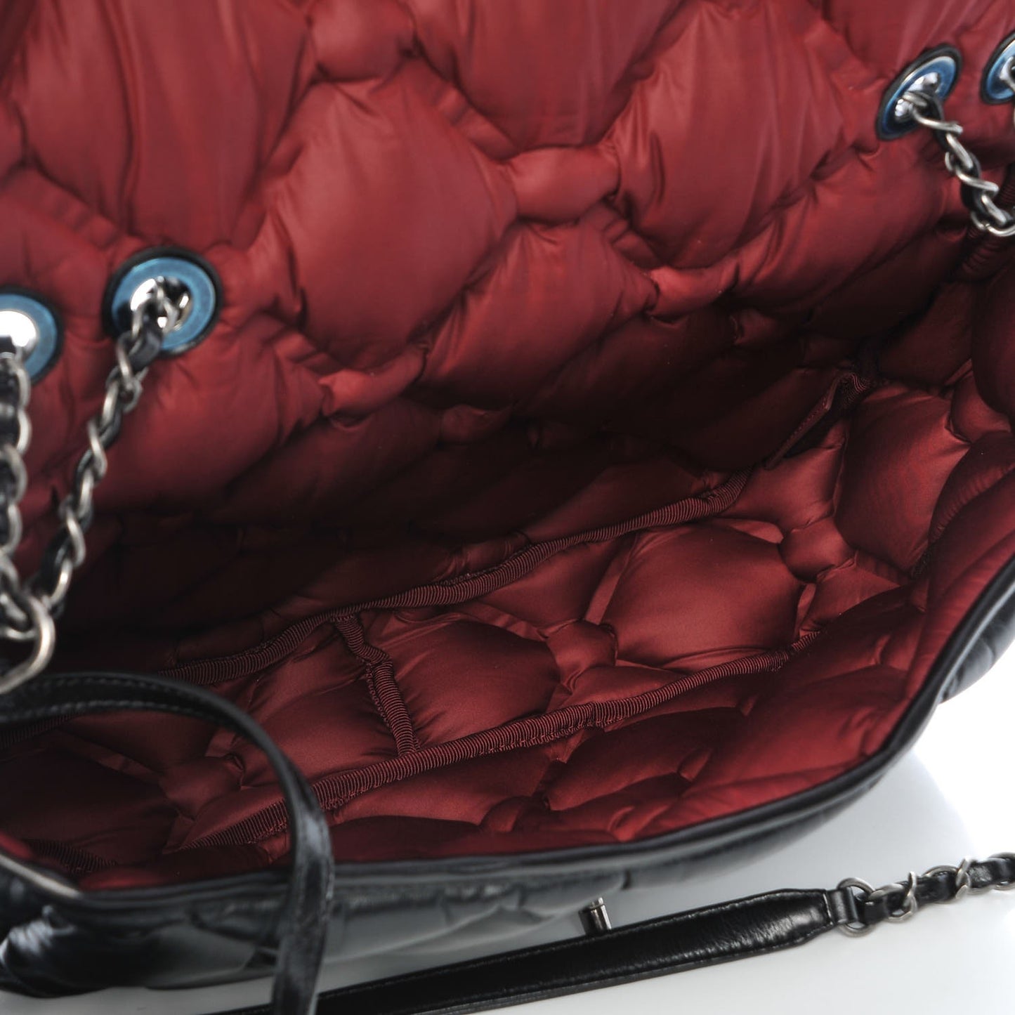 Calfskin Quilted Large Chesterfield Flap Black