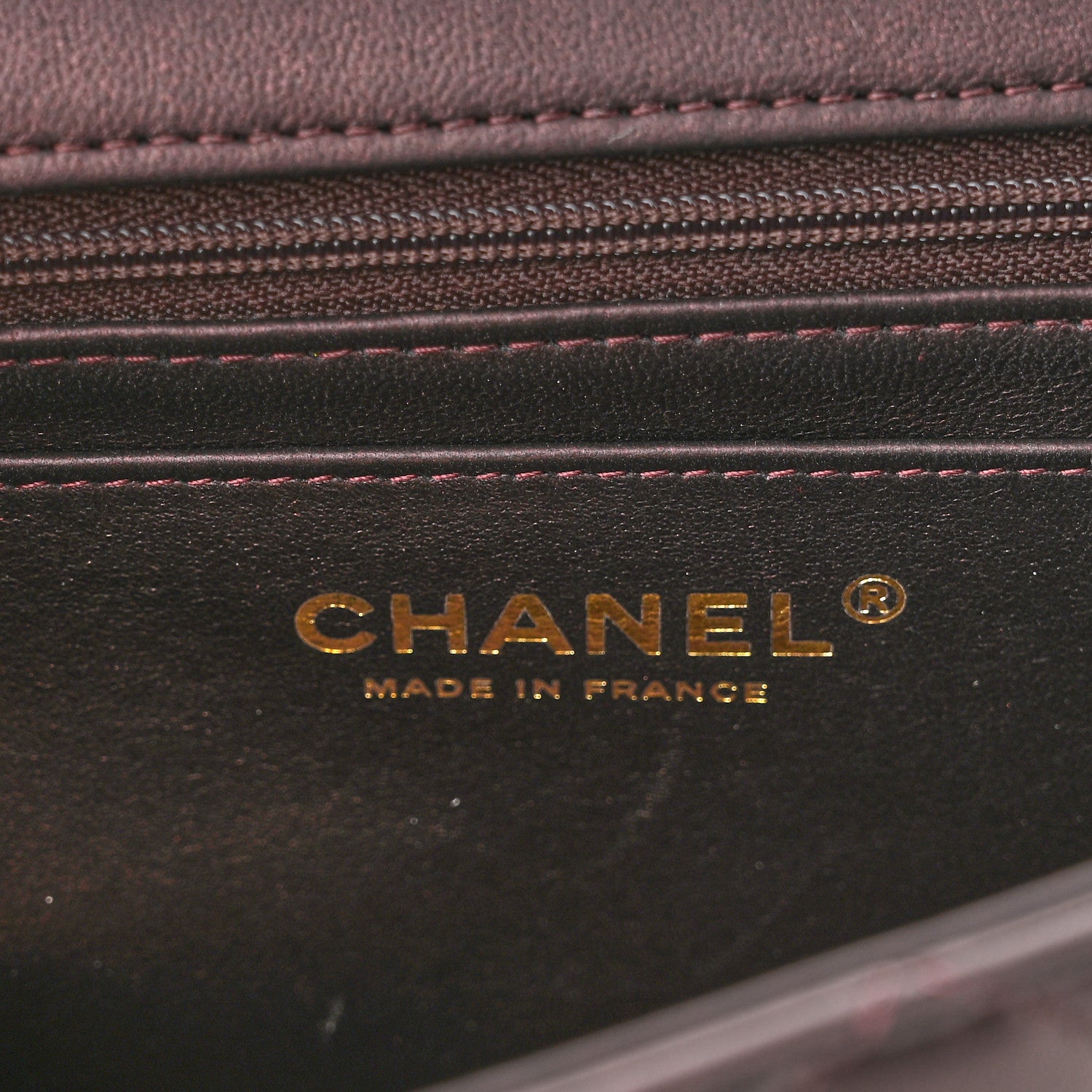 Chanel Iridescent Lambskin Quilted Mini Top Handle Rectangular Flap Burgundy 6 of 11