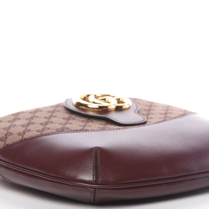 Gucci GG Monogram Calfskin Medium Arli Shoulder Bag Sahara Rubino Chardonnay 8 of 11