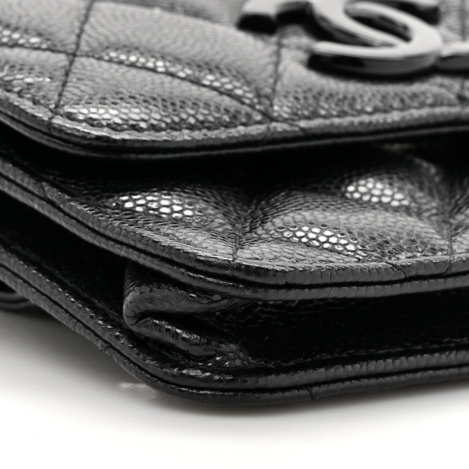Chanel Caviar Quilted My Everything Belt Flap Card Holder Black 10 of 11