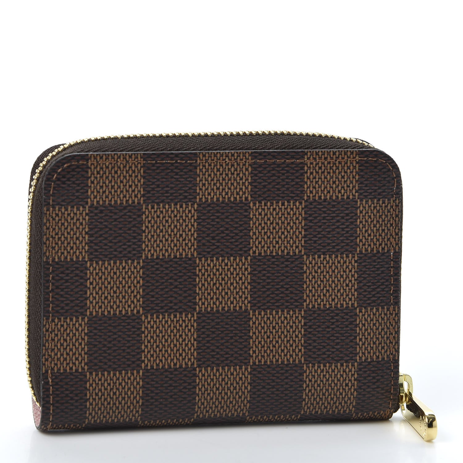 Louis Vuitton Damier Ebene Zippy Coin Purse Rose Ballerine 2 of 8