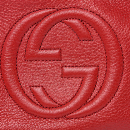 Gucci Pebbled Calfskin Small Soho Disco Bag Tabasco Red 10 of 12