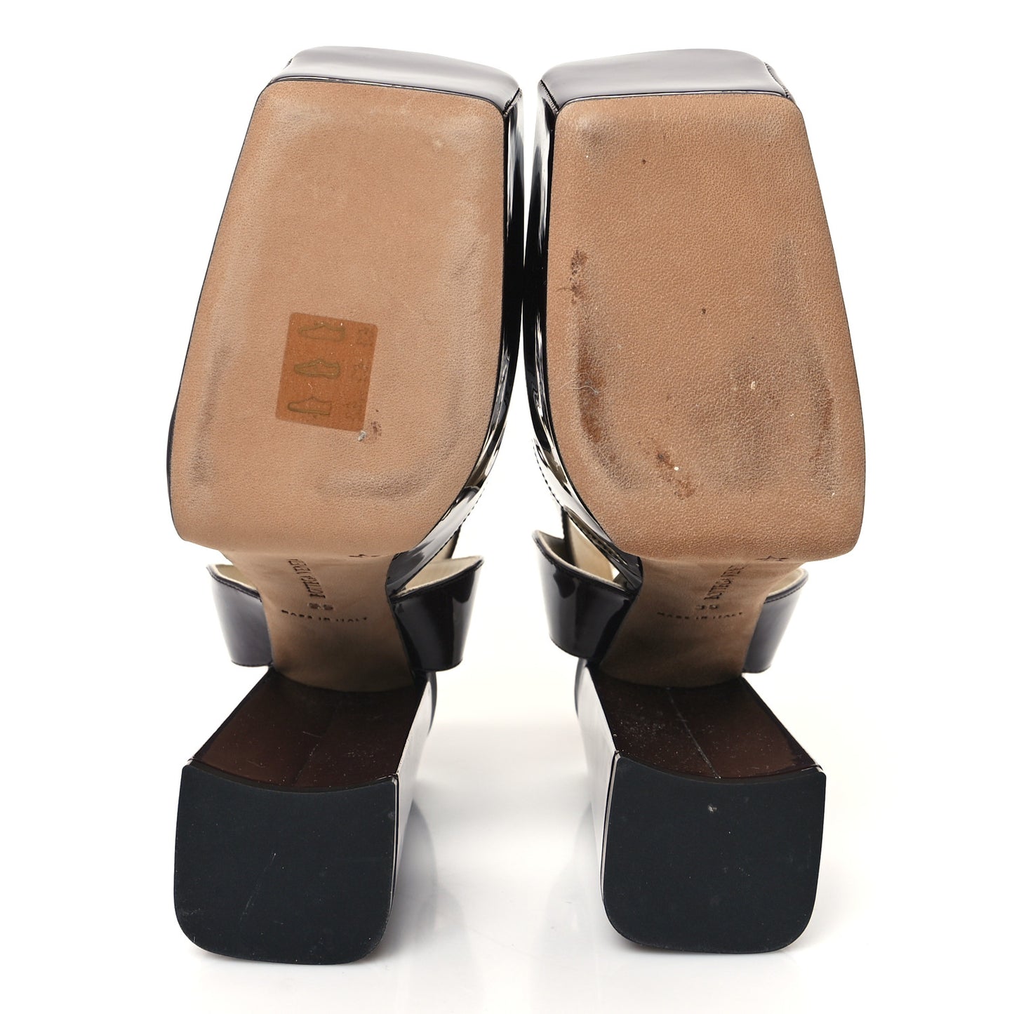 Supergloss Patent Tower 40/140mm Platform Pumps 35 Fondant